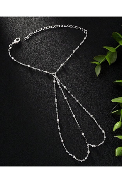 WRISTTE KADIN GÜMÜŞ TOP ZİNCİRLİ ŞAHMERAN BİLEKLİK